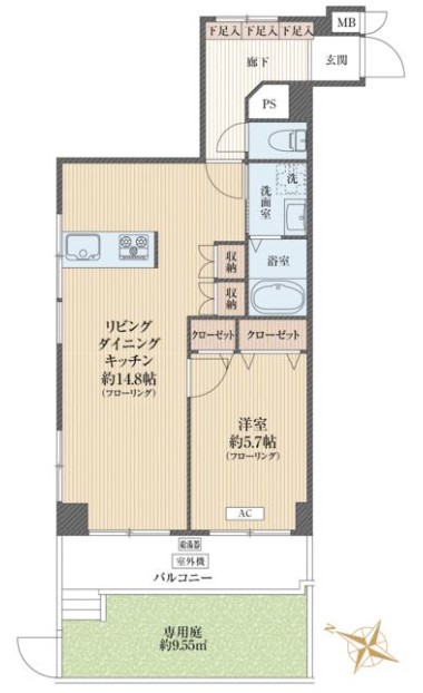 コーラルハイツ蓮根2　1階　間取図